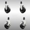 Service Caster 5 Inch 316SS Soft Rubber Swivel 1-5/8 Inch Expanding Stem Caster Brake SCC, 2PK SCC-SS316EX20S514-SRS-2-TLB-2-158 - alternate 1